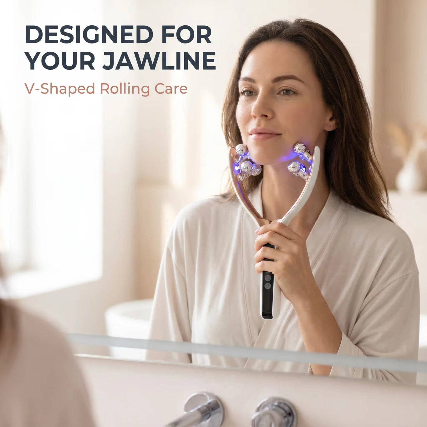 Livingglo™ V-Face Sculpt Pro | LED Microcurrent Face & Neck Massager
