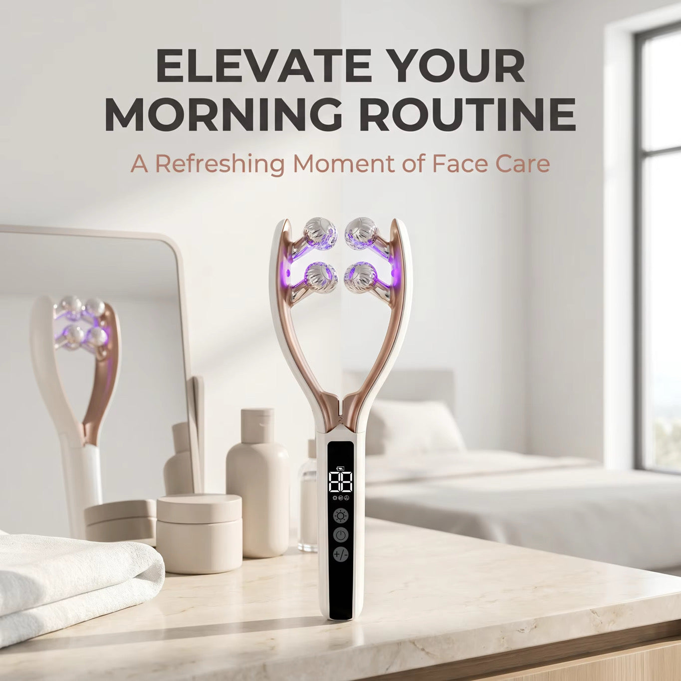 Livingglo™ V-Face Sculpt Pro | LED Microcurrent Face & Neck Massager